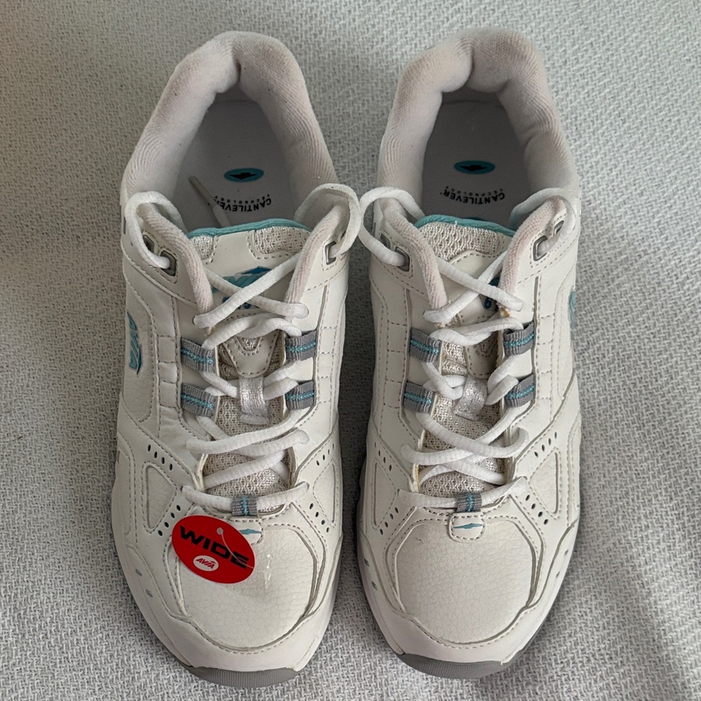 Avia White and Blue Women's Sneakers